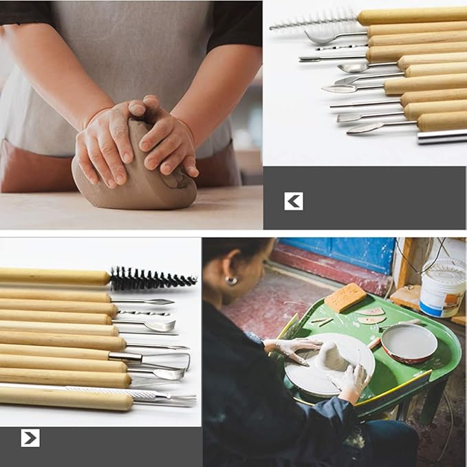 Set de 11 Outils pour Argile Pottery Clay – Kit Modelage & Sculpture