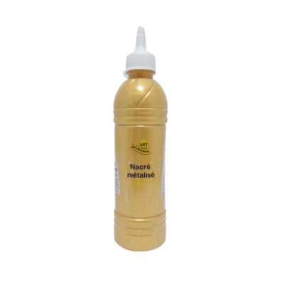 OR RICHE 500ml Peinture Acrylique Nacrée Métallisée Tunisie - Base Eau Multi-Supports - PIGMA