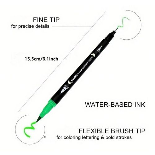 Coffret de 24 Feutres Aquarelle Double Pointe – Fine et Brush