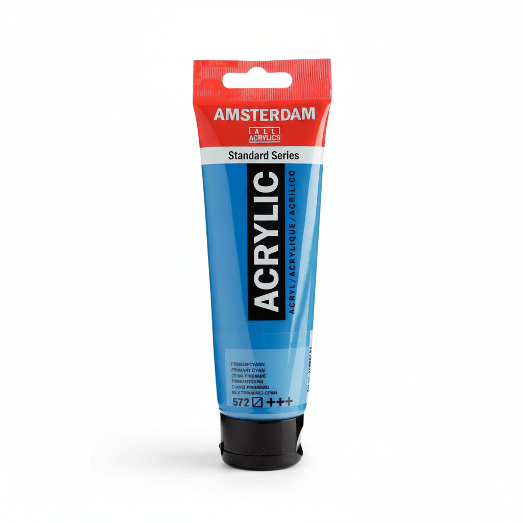 Peinture Acrylique Amsterdam 120ml - Cyan Primaire 572 - PIGMA