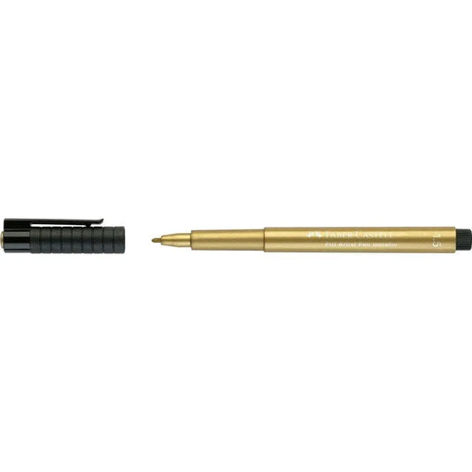 Feutre Faber-Castell Pitt Artist Pen Metallic - Pointe Conique 1,5 mm - Or