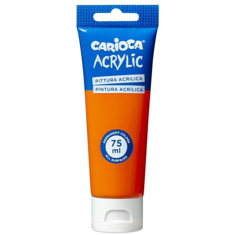Peinture Acrylique Orange CARIOCA Tube 75ml Tunisie - Couleur Vive Beaux-Arts - PIGMA
