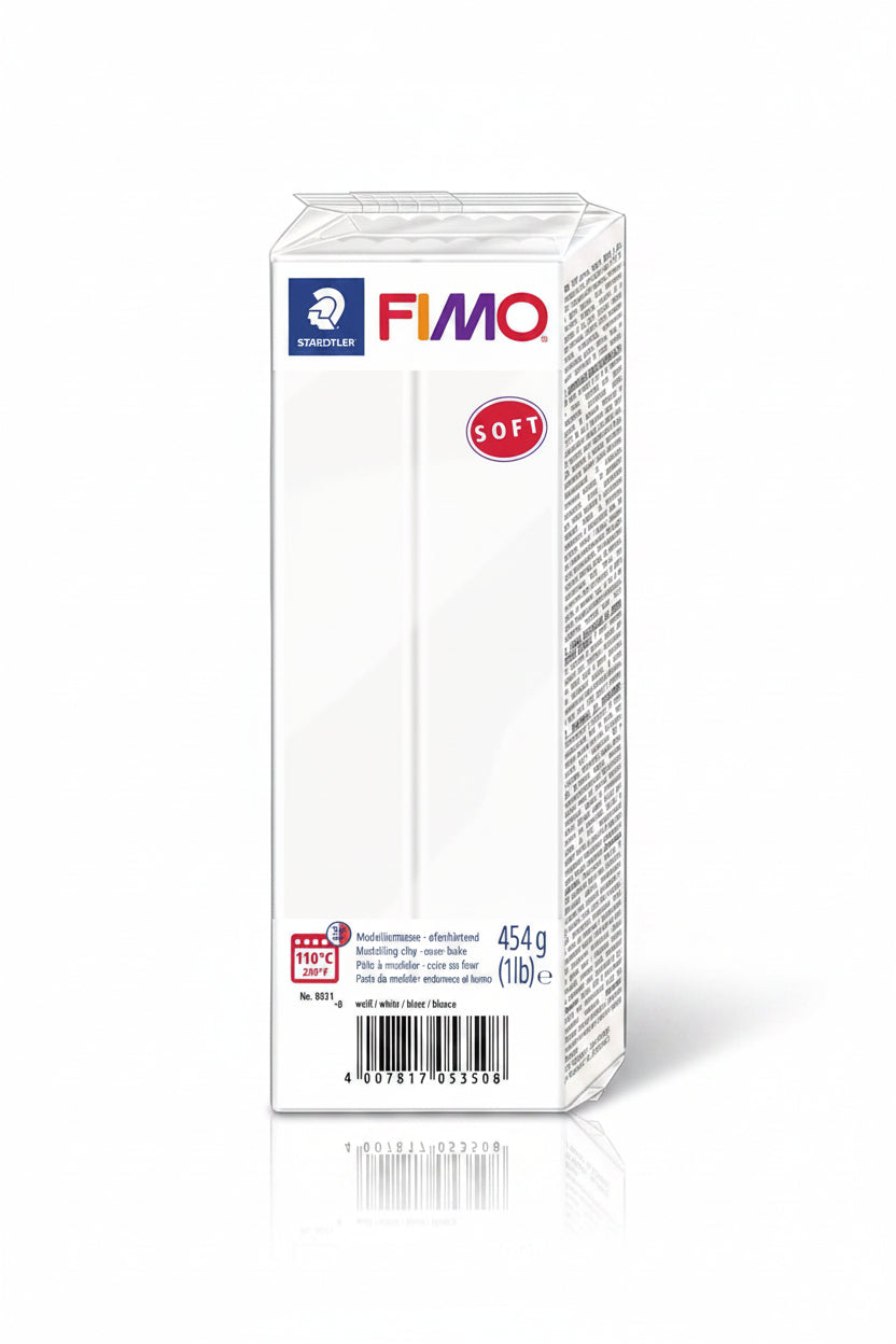 Pâte polymère Fimo Soft - blanc - 454 g - PIGMA