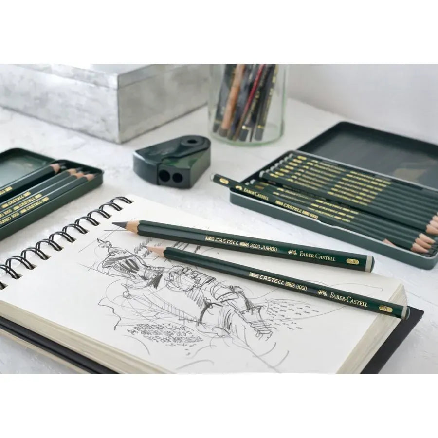 Crayons Graphite Castell 9000 - Set Art de 12 Crayons Professionnels