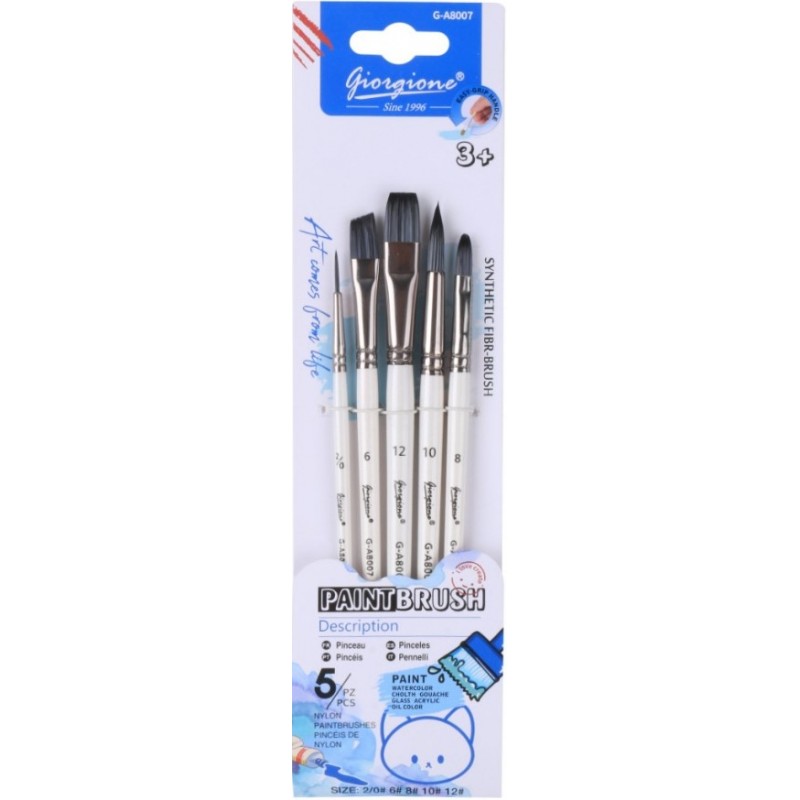 Set de 5 Pinceaux synthétique - Giorgione