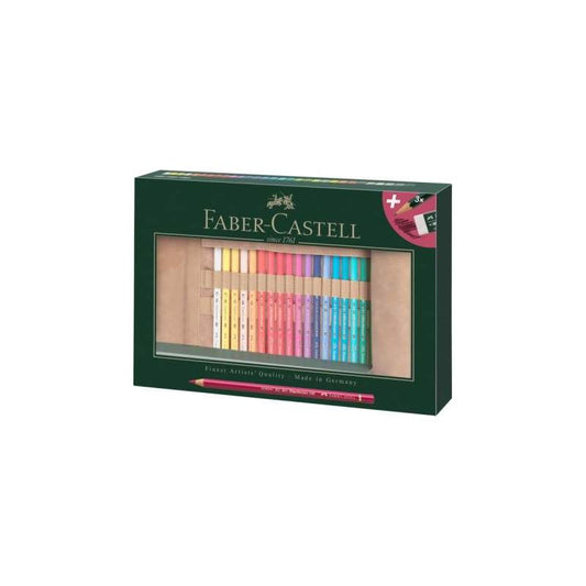 Crayons Polychromos Faber-Castell Trousse Cuir 30 Crayons + Accessoires Tunisie