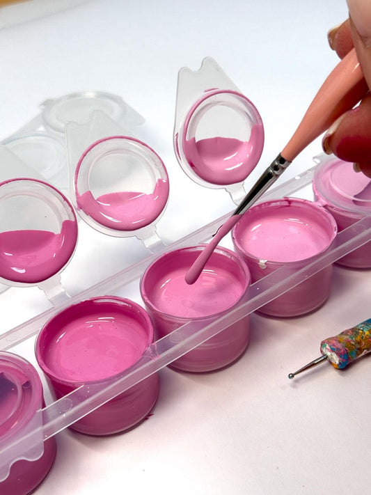 6 pots de peinture vides de 15 ml