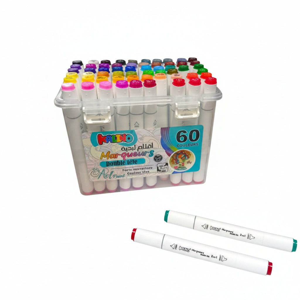 Box de 60 Marqueurs Alcool double pointe Art Markers - Kalino
