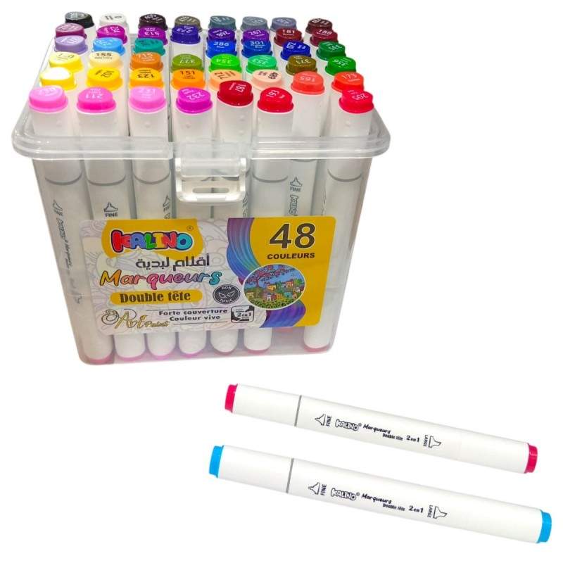 Box de 48 Marqueurs Alcool double pointe Art Markers - Kalino