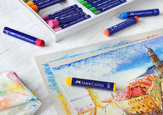 Faber-Castell Lot de 12 Pastels à l'Huile Multicolore