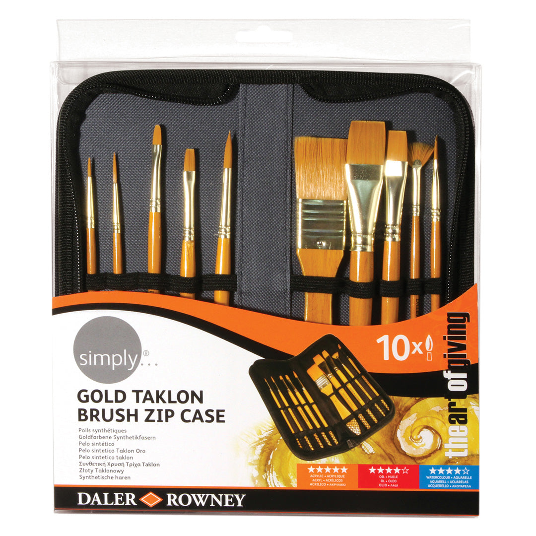 Trousse 10 Pinceaux Acrylique Daler Rowney - Set Professionnel Tunisie
