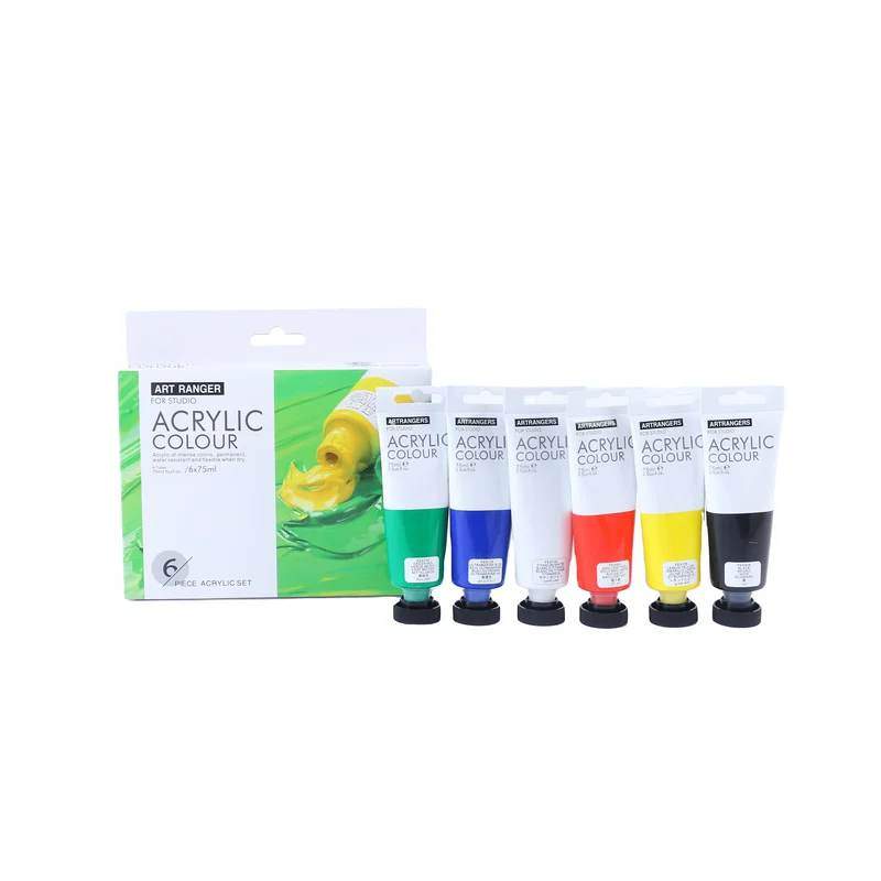 6 Tubes Acrylique Couleurs Primaire 75ml ART RANGERS