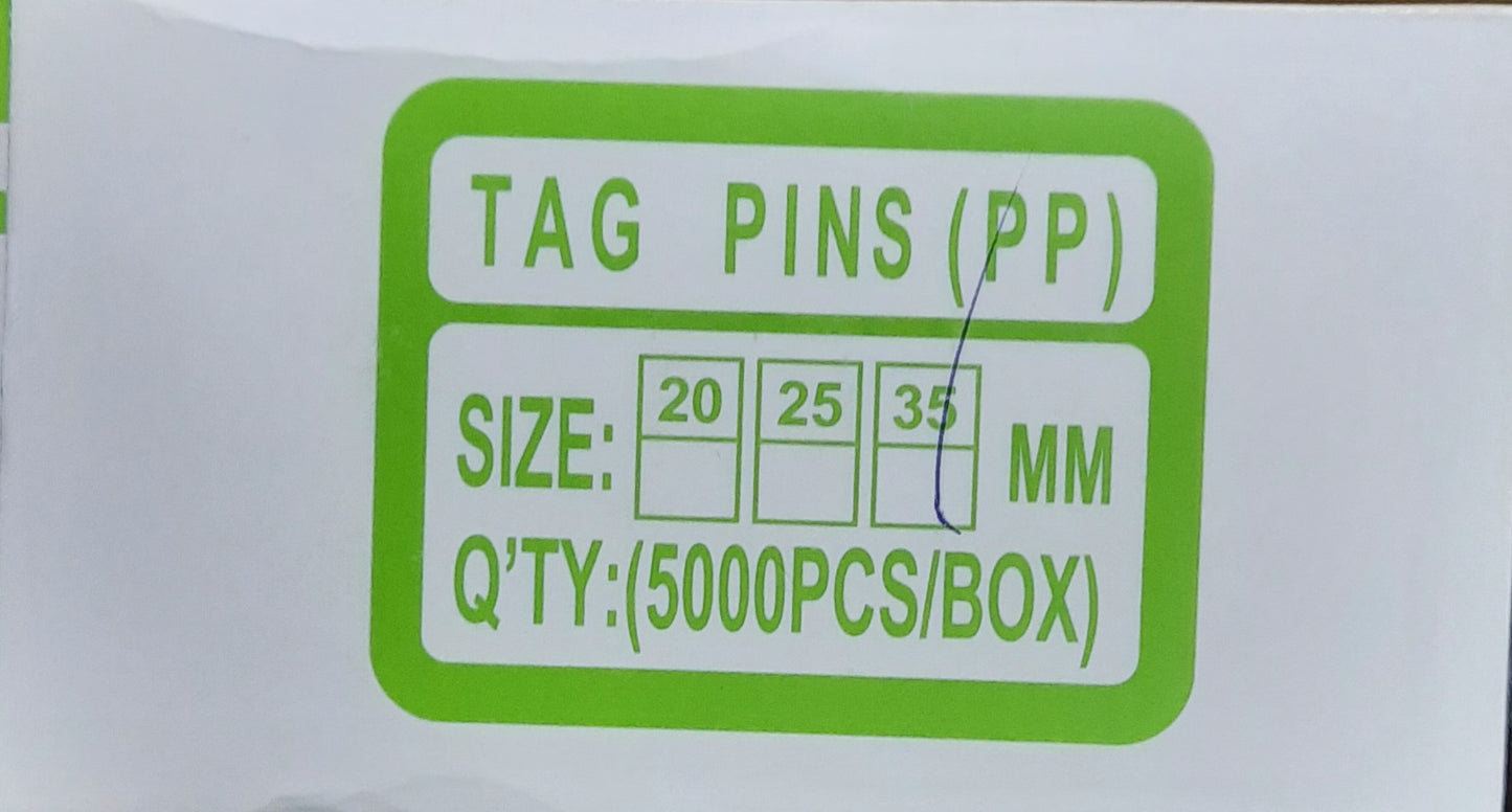 Épingles transparentes pour pistolet à étiquettes, 35 mm, blanches, en plastique, boîte de 5 000 pièces - PIGMA
