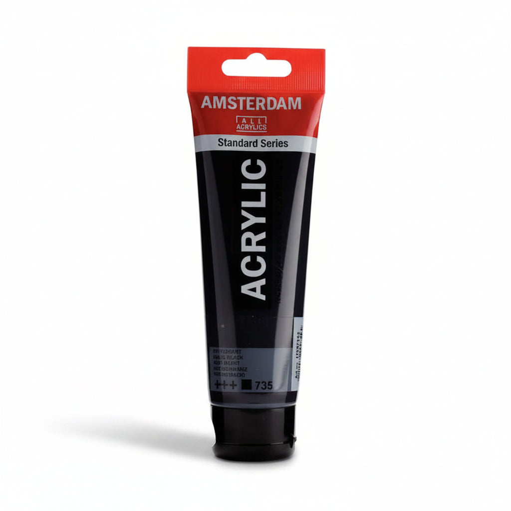 Peinture Acrylique Amsterdam 120ml - Noir Oxyde 735 - PIGMA