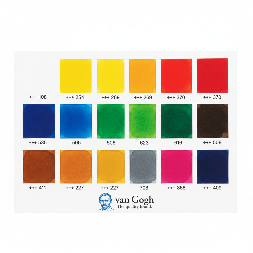 Boite d'aquarelles 12+3 Godets Van Gogh - PIGMA