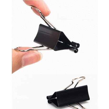 Pince Métallique Noire 41mm – Binder Clips pour Papiers & Documents