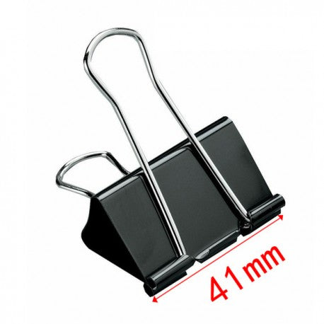 Pince Métallique Noire 41mm – Binder Clips pour Papiers & Documents