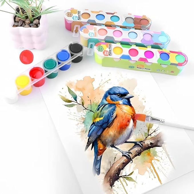Coffret de Peinture Acrylique Fluo Néon Keep Smiling pour Enfants – Pots de 25 ml