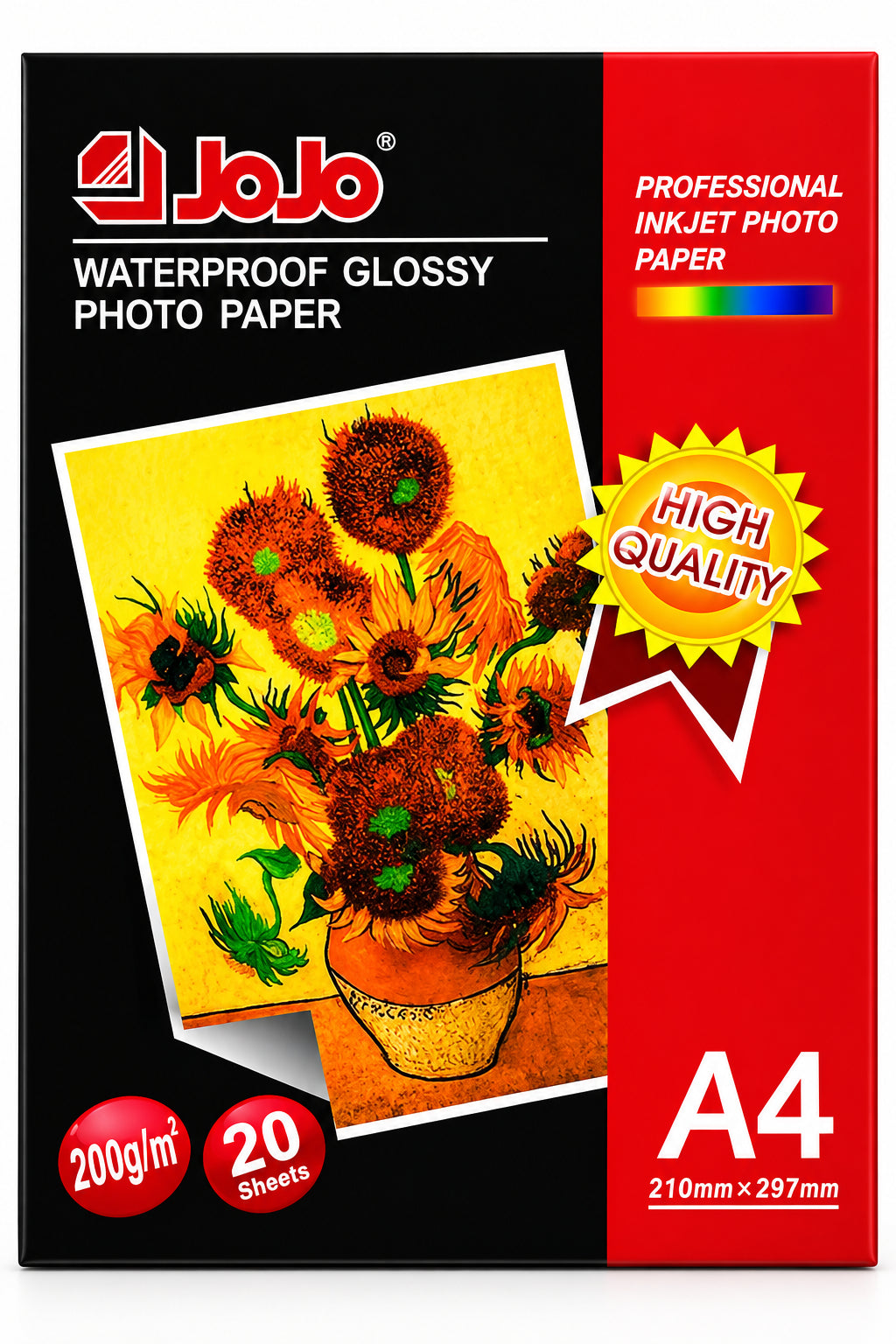 Papier Photo Brillant A4 – 200 g/m², 20 feuilles