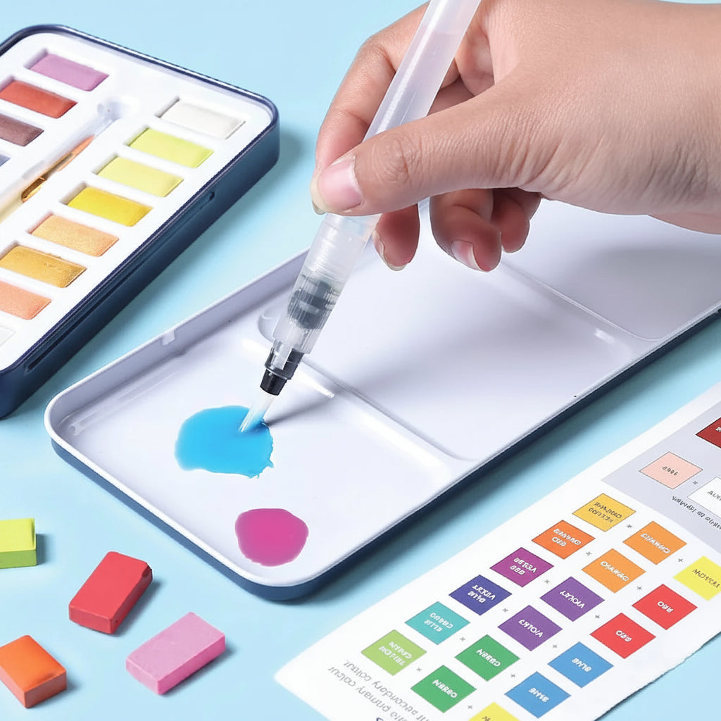 Peinture Aquarelle Solide Giorgione – Boîte de 12 Couleurs