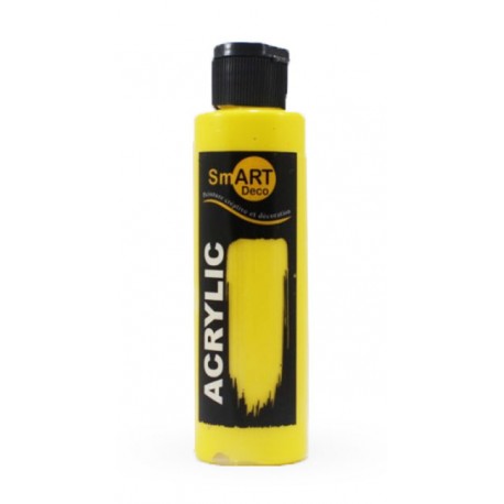 Peinture Acrylique Jaune 130ml Smart Deco Tunisie - Décoration Multi-Supports
