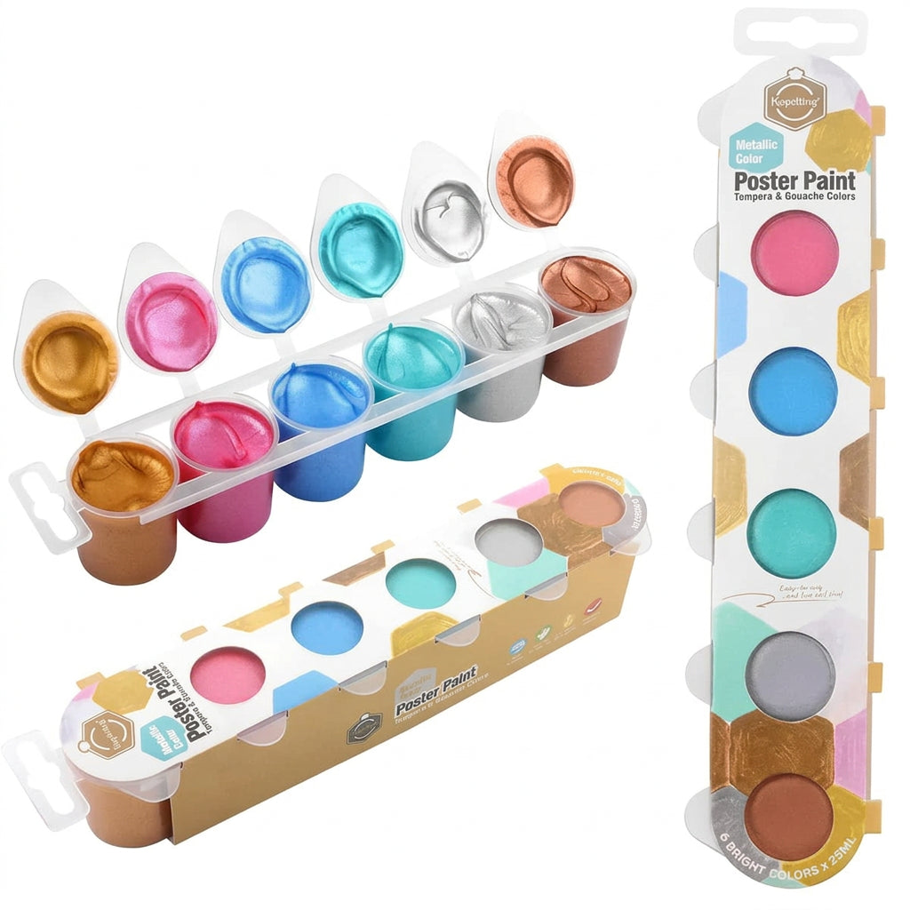 Coffret de Peinture Acrylique Métallisée Keep Smiling pour Enfants – Pots de 25 ml