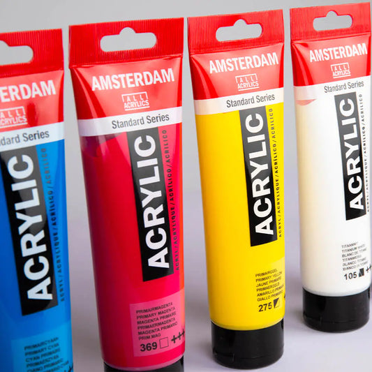 Coffret de Peinture Acrylique Amsterdam – 5 Couleurs Primaires 120ml