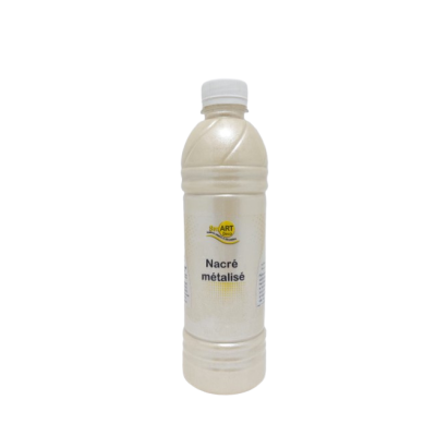 BEIGE 500ml Peinture Acrylique Nacrée Métallisée Tunisie - Base Eau Multi-Supports - PIGMA