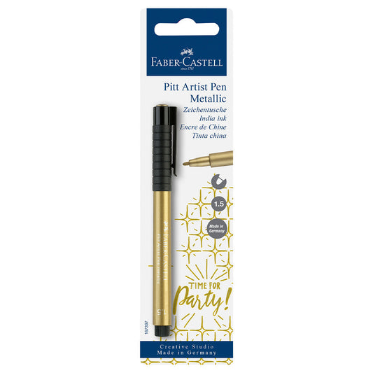 Feutre Faber-Castell Pitt Artist Pen Metallic - Pointe Conique 1,5 mm - Or