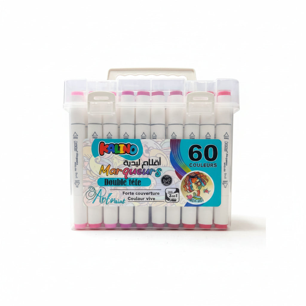Box de 60 Marqueurs Alcool double pointe Art Markers - Kalino