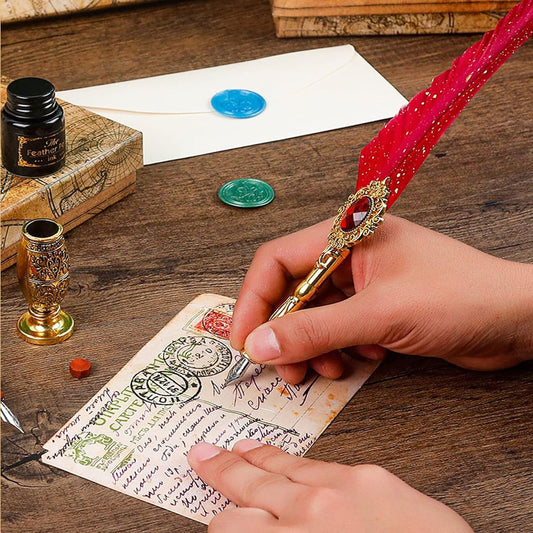 Stylo à plume pour calligraphie, fait à la main, stylo plume stylo à encre antique