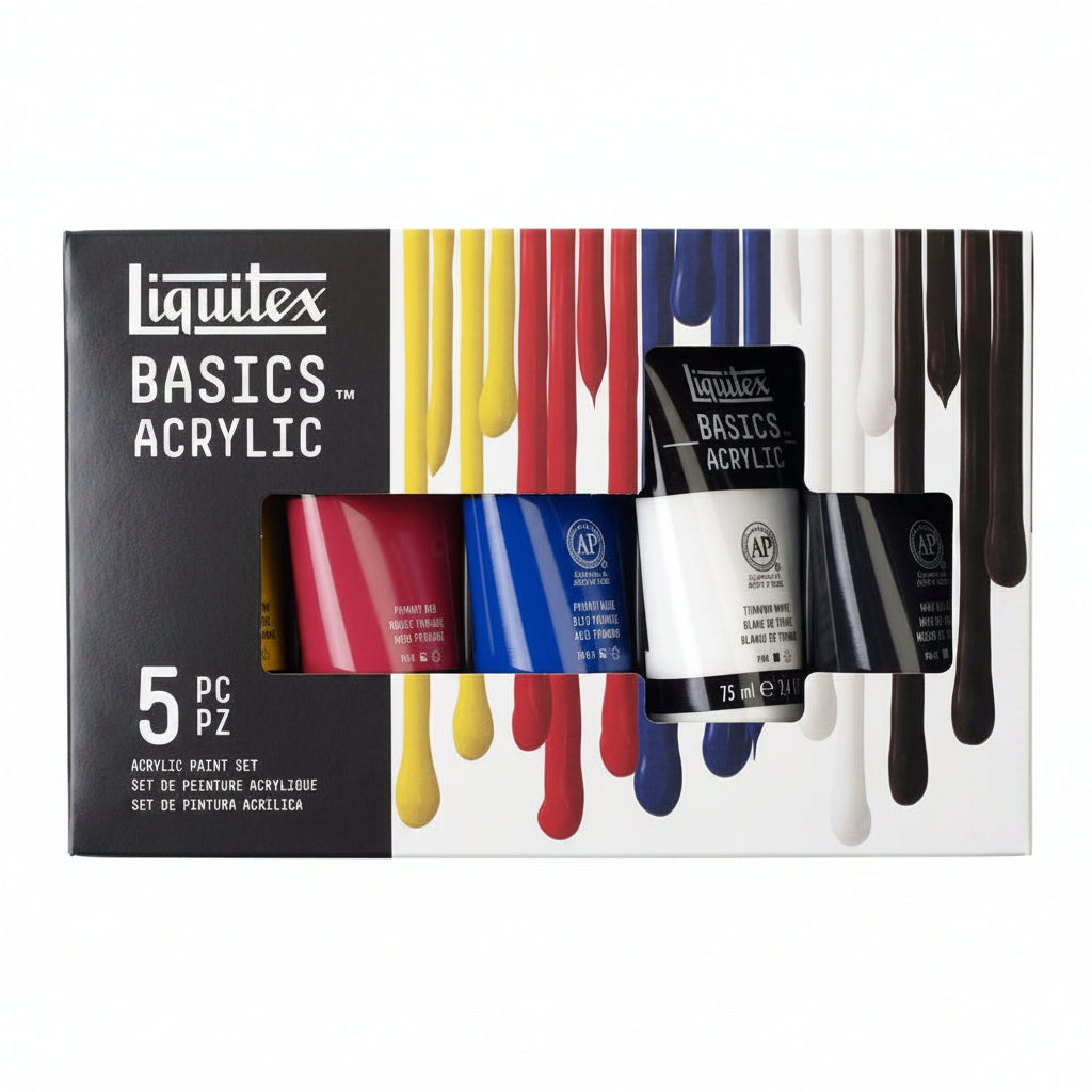 Peinture Acrylique Liquitex Basics – Lot de 5 Tubes 75 ml