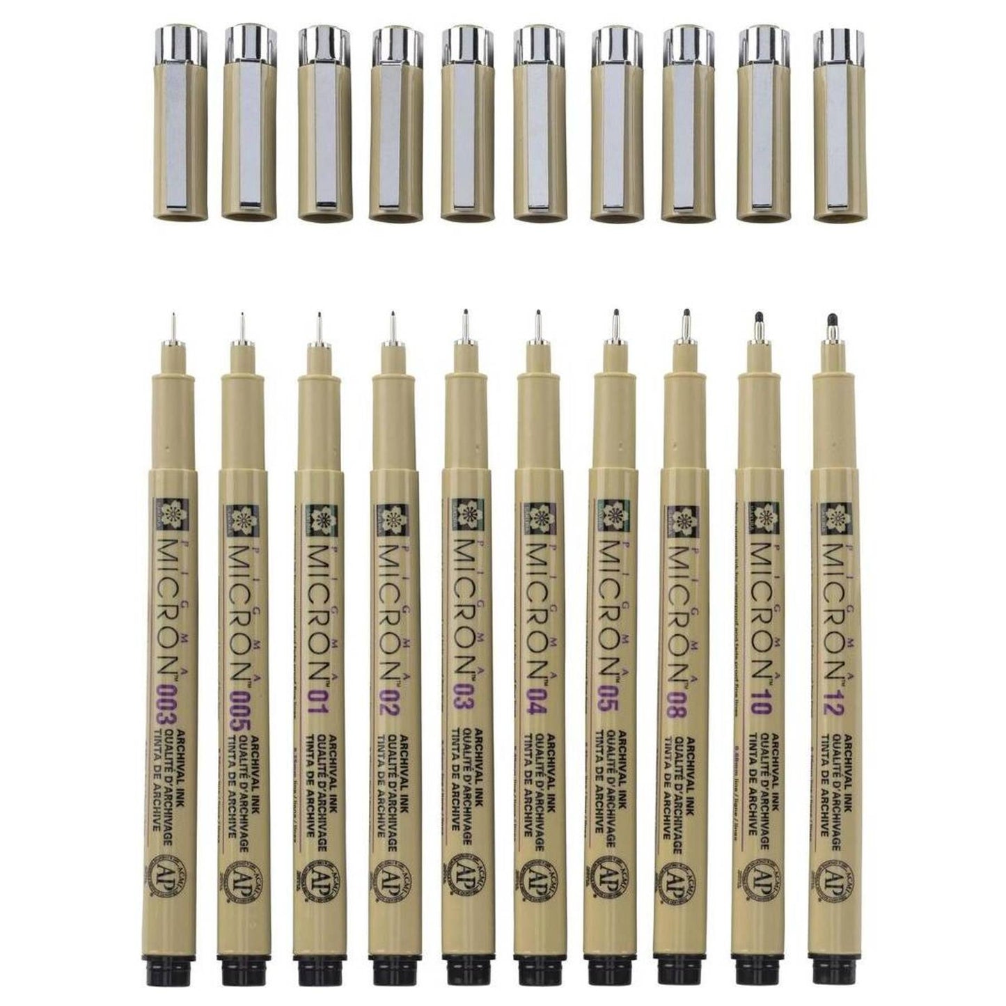 Pigma Micron – Set de 10 Fineliners