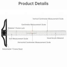 Règle T Fixe 60 cm – Acrylique Transparent – Dessin Technique & Architecture