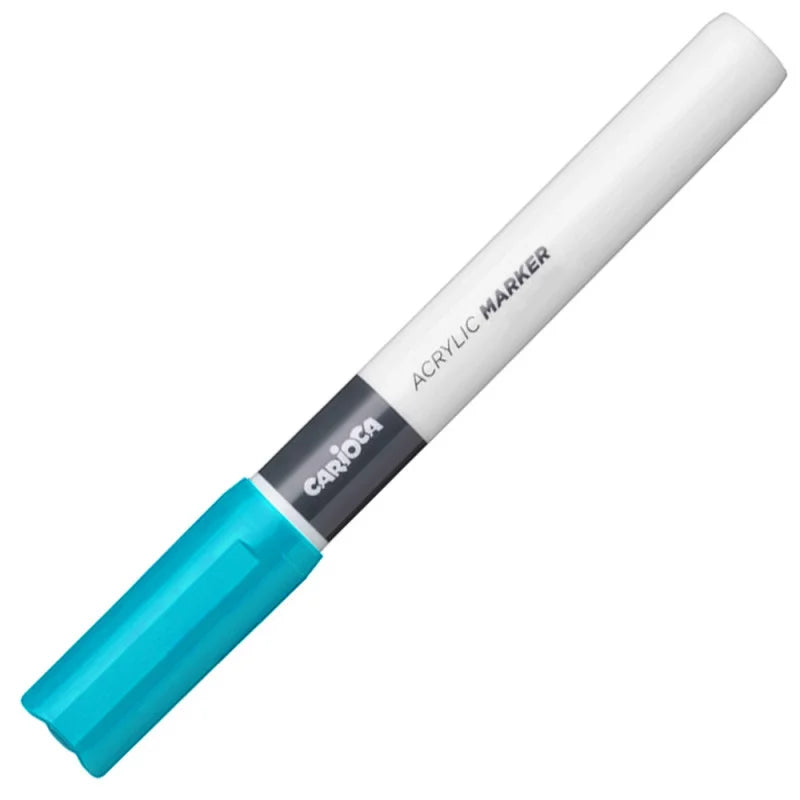Marqueur Acrylique Pointe Fine 2mm Bleu Ciel CARIOCA Tunisie - Peinture Multi-Supports Permanent - PIGMA
