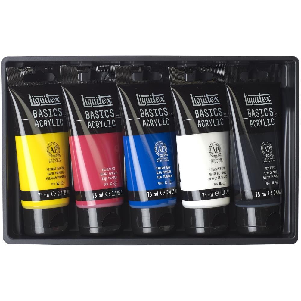 Peinture Acrylique Liquitex Basics – Lot de 5 Tubes 75 ml