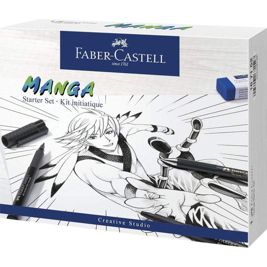Coffret Faber-Castell Manga Starter Set - Stylos Encre Noire Accessoires Tunisie