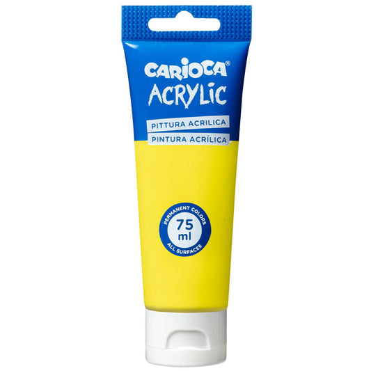 Peinture Acrylique Jaune Citron CARIOCA Tube 75ml Tunisie - Couleur Vive Beaux-Arts - PIGMA