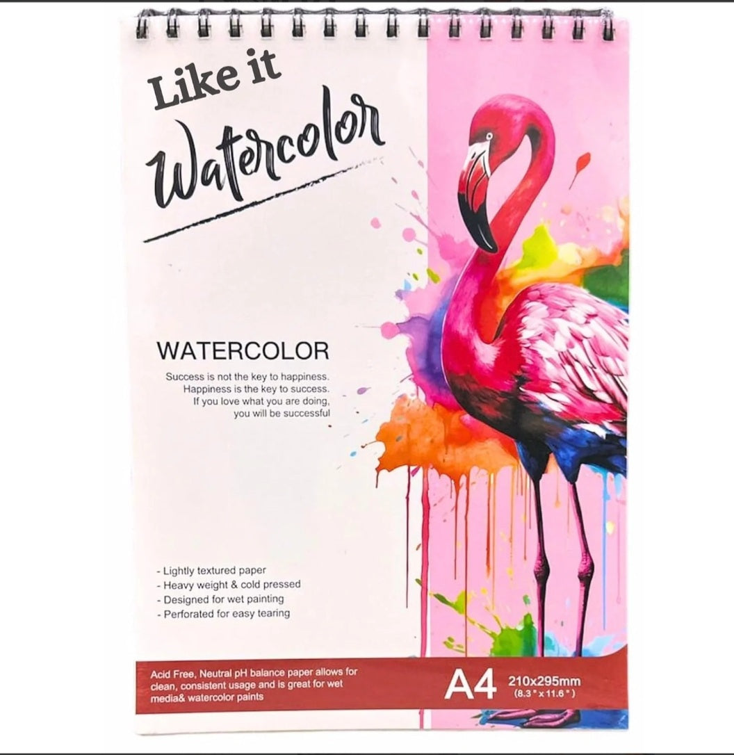 Carnet d’Aquarelle A4 à Spirale – Papier Cold Pressed