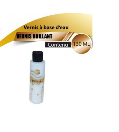 Vernis Brillant à Base d'Eau 130ml - Finition Acrylique