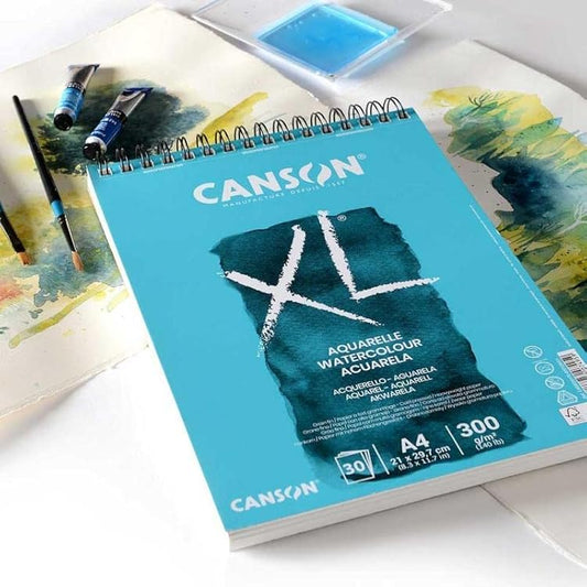 Album Papier Aquarelle XL A4 300G/M² 30 Feuilles - Canson