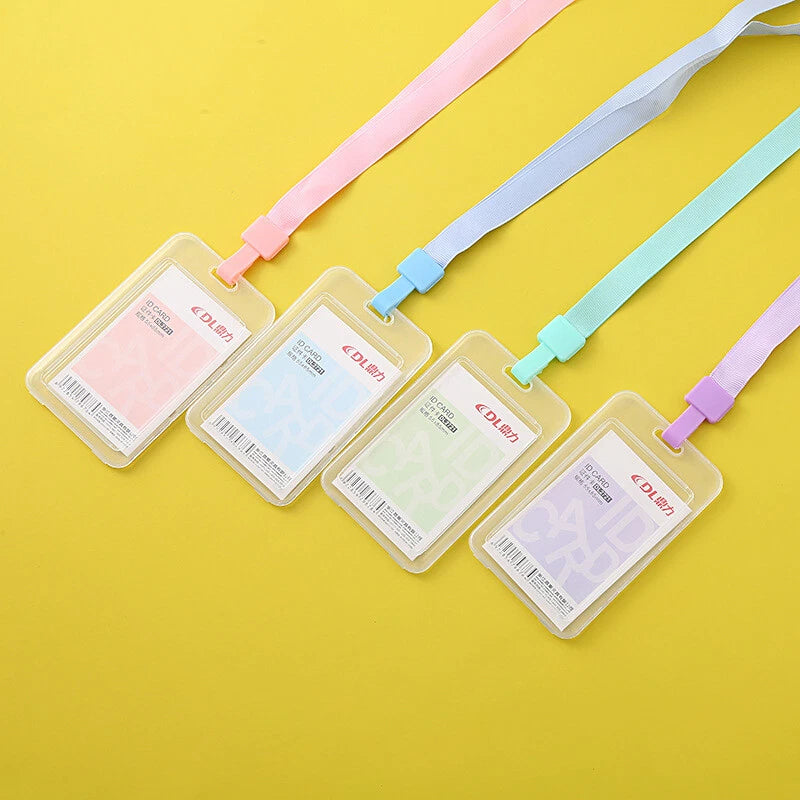 Porte-badge avec Cordon – Pochette Transparente pour Badge & Carte d’Accès – Lot de 20
