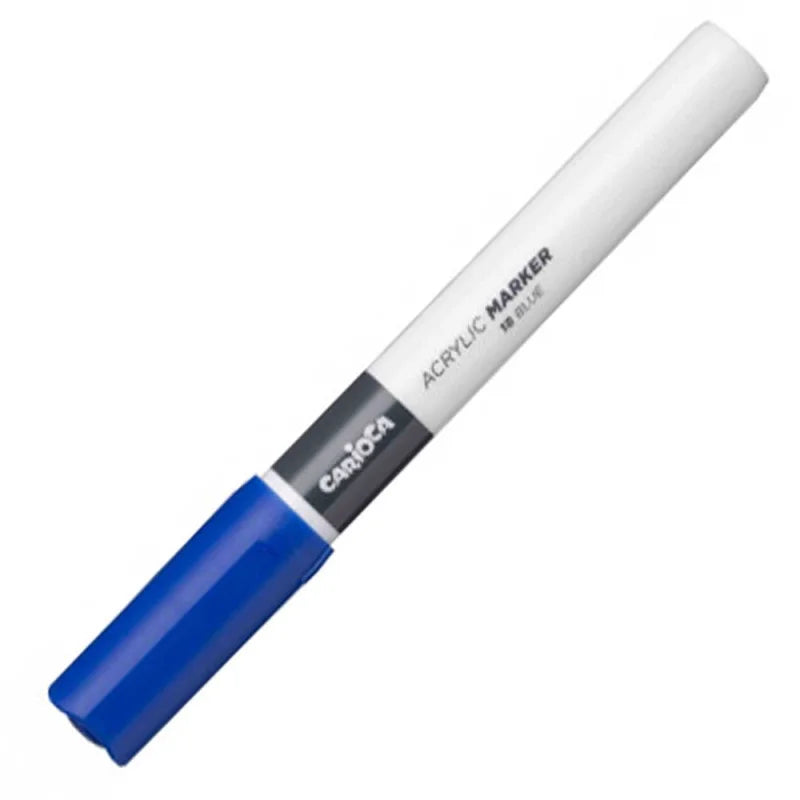 Marqueur Acrylique Pointe Fine 2mm Bleu CARIOCA Tunisie - قلم أكريليك أزرق 2 ملم | Peinture Multi-Supports Permanent - PIGMA