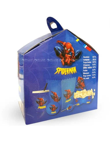 Kit Anniversaire Thème Spider-Man 120 Pièces - Décoration Fête Enfant Tunisie - PIGMA