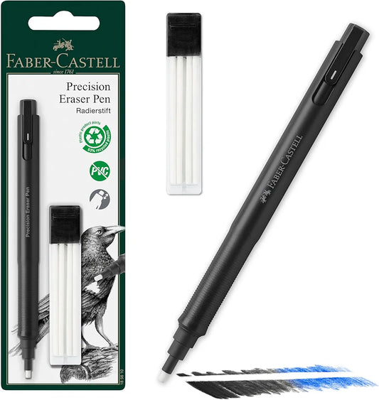 Stylo-gomme de précision et recharges Faber Castell