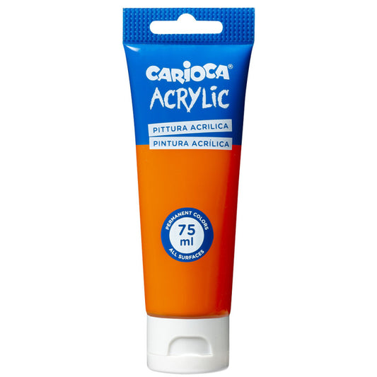 Peinture Acrylique Orange CARIOCA Tube 75ml Tunisie - Couleur Vive Beaux-Arts - PIGMA