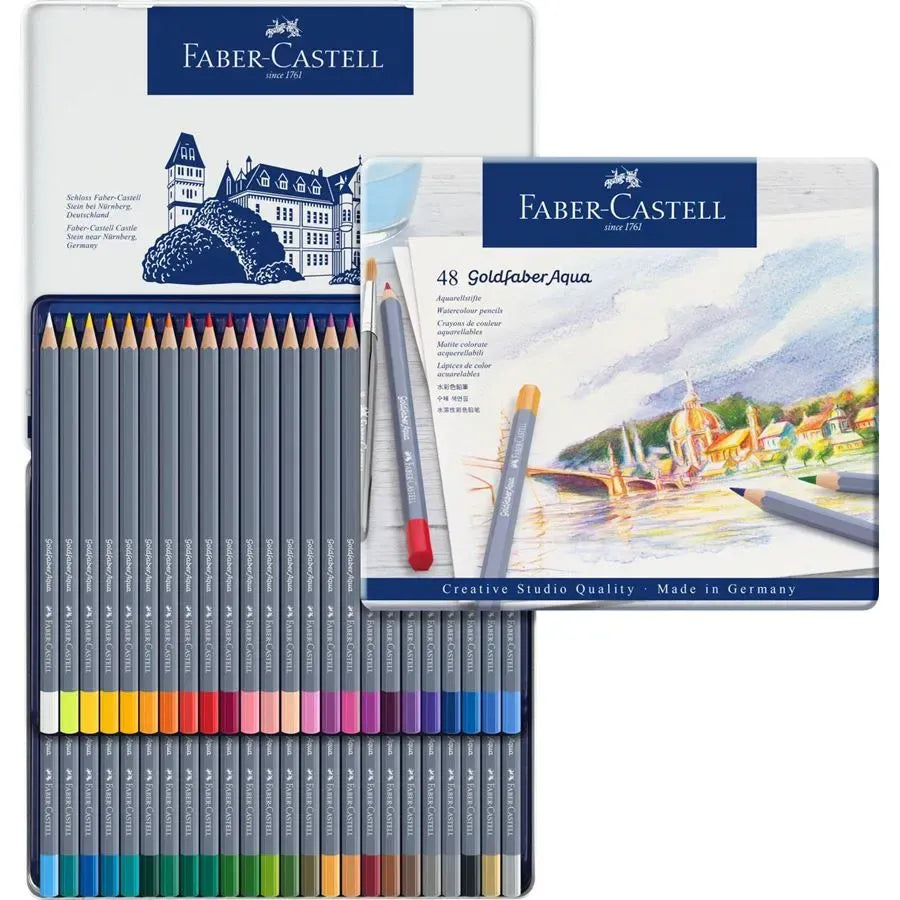 Crayon Goldfaber Aquarelle boîte métal de 48 pièces