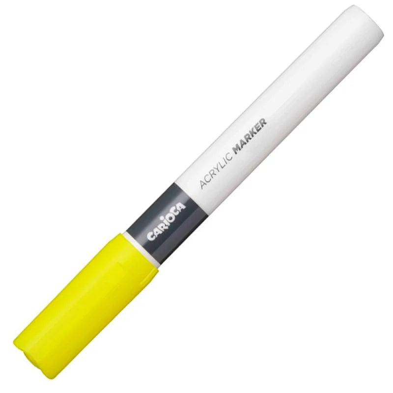 Marqueur Acrylique Pointe Fine 2mm Jaune Fluo Tunisie - Peinture Multi-Supports Permanent - PIGMA