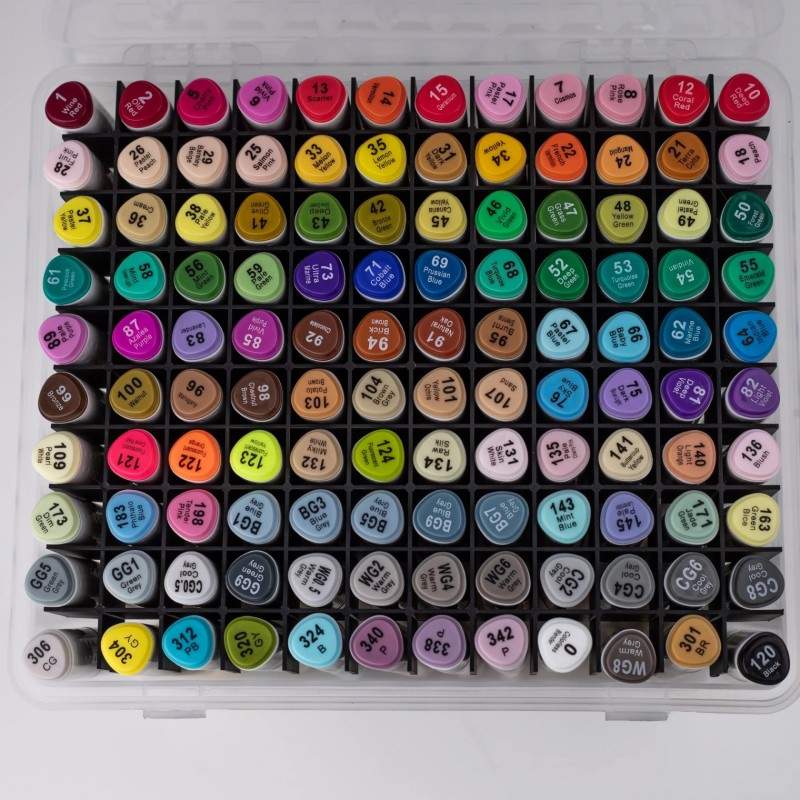 Coffret 120 Marqueurs à alcool double pointe – Superior Art Markers – Touch - PIGMA