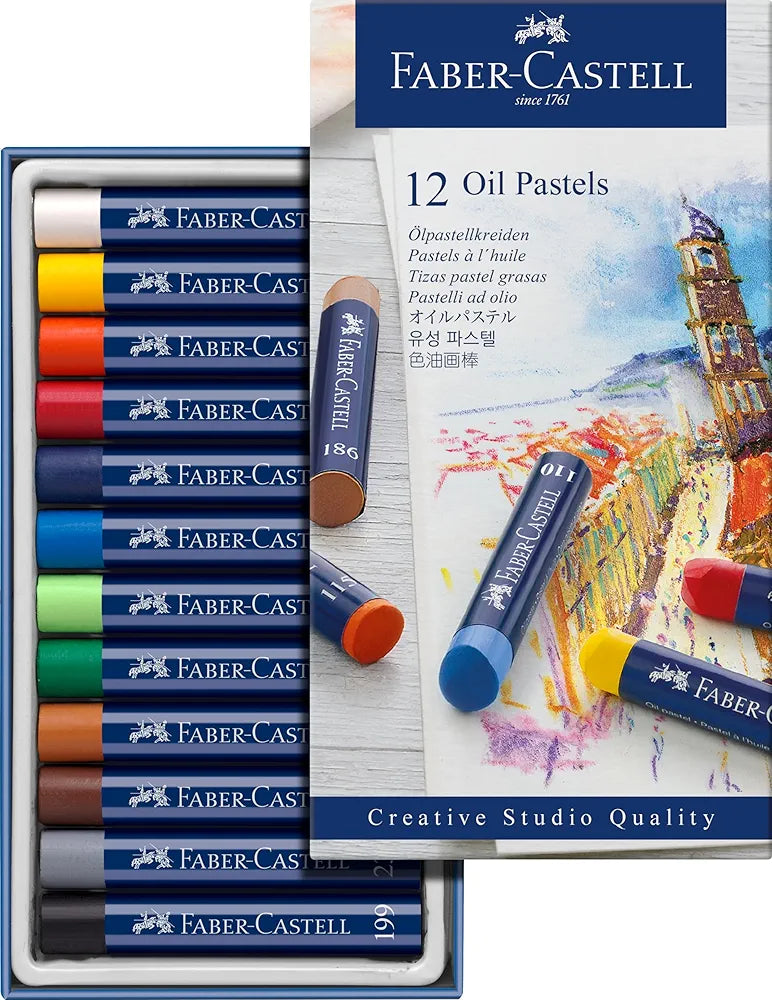 Faber-Castell Lot de 12 Pastels à l'Huile Multicolore